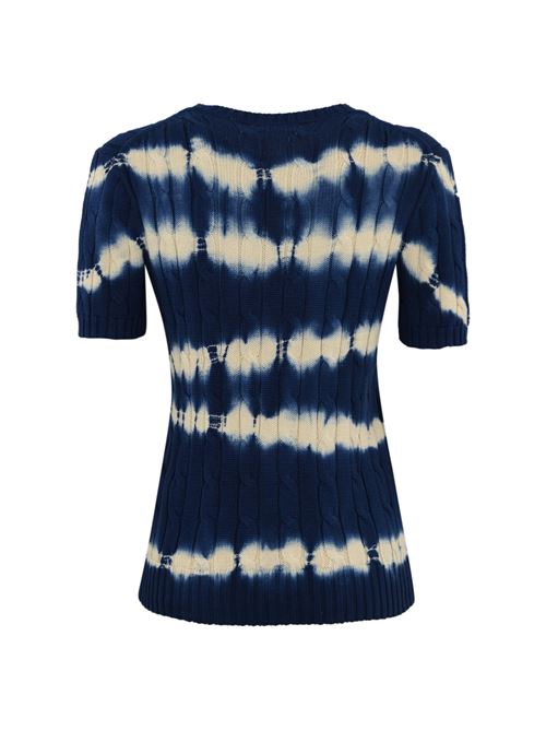 T-shirt tye-dye in maglia a trecce POLO RALPH LAUREN | 211959270001